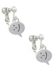 Emoticon :-) - Smiling - Clip On Earrings
