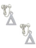 Large Greek Letter - Delta - Clip On Earrings