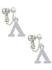 Large Greek Letter - Lambda - Clip On Earrings