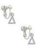 Small Greek Letter - Delta - Clip On Earrings