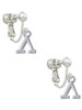 Small Greek Letter - Lambda - Clip On Earrings