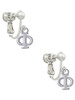Small Greek Letter - Phi - Clip On Earrings