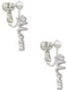 Small Mom Script Clip On Earrings
