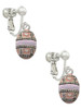 Egg Pink & Lavender Clip On Earrings