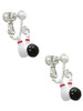 Bowling Pins with Bowling Ball Clip On Earrings
