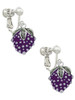 Grapes Clip On Earrings