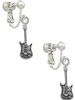 Rock Star Guitar Clip On Earrings
