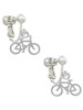 Small Bicycle Clip On Earrings