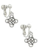 Celtic Knot Cross Clip On Earrings