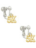 Gold Tone 5K Clip On Earrings