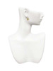 Capital Gold Tone Letter - I - Pebble Disc - Clip On Earrings
