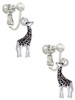 Antiqued Giraffe Clip On Earrings