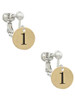 Gold Tone Disc 1/2'' Number - 1 - Clip On Earrings