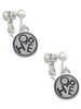 Hope in Circle Clip On Earrings