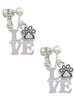 Love with Paw Clip On Earrings