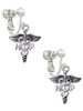 Caduceus - NP Clip On Earrings
