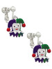 Mardi Gras Jester Clip On Earrings