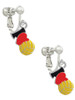 I Love Water polo - Red Heart Clip On Earrings