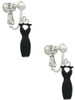 Little Black Dress Clip On Earrings