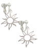 Open Design Sun Clip On Earrings