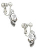 Medium Skull Clip On Earrings