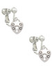 Small Heart Lock with Keyhole Clip On Earrings
