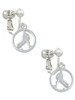 Field Hockey Player Silhouette in 1/2'' Disc Clip On Earrings