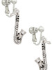 Saxophone Clip On Earrings