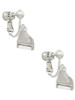 3-D Grand Piano Clip On Earrings