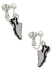 Black Running Shoe Clip On Earrings