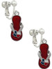 Texas Flip Flop Clip On Earrings