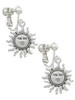 Sun Clip On Earrings