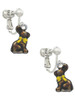 3-D Chocolate Bunny Clip On Earrings