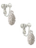 Pine Cone Clip On Earrings