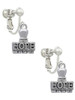 HOPE Stamp Clip On Earrings