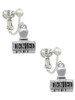 3-D ''Denied'' Stamp Clip On Earrings