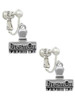 3-D ''Dream On'' Stamp Clip On Earrings