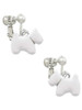 White Westie Dog Clip On Earrings