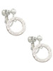 Hammered Karma Ring Clip On Earrings