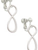 Large Elegant Infinity Sign Clip On Earrings