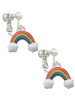 Rainbow Clip On Earrings