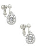 Small Clear Crystal Horseshoe Clip On Earrings