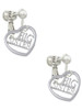 Big Sister in Open Heart - 5/8'' Clip On Earrings