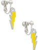 Yellow Lightning Bolt Clip On Earrings