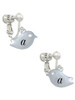 Little Bird Initial - A - Clip On Earrings