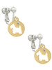 Gold Tone Scottie Dog Silhouette Clip On Earrings