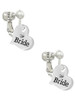 Small Bride Heart Clip On Earrings