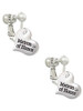 Small Matron of Honor Heart Clip On Earrings