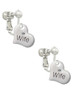 Small Wife Heart Clip On Earrings