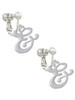 Small Gelato Script Initial - & - Clip On Earrings